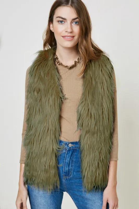 Womens Faux Fur Vest sold by Hayden