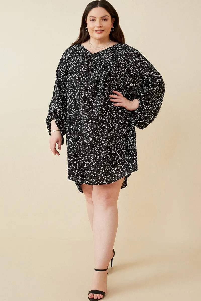 Womens Long Sleeve Mixed Dot Tunic Dress sold by Hayden product image thumbnail 5