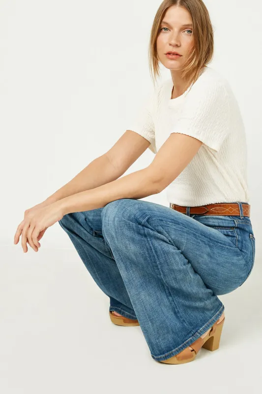 Womens Crumpled Textured Tee sold by Hayden