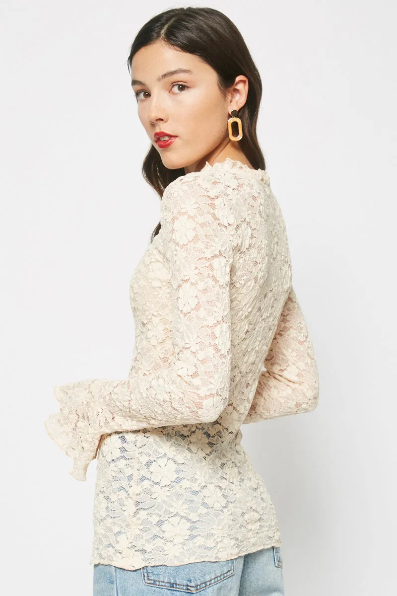Womens Lace Bell Sleeve Blouse sold by Hayden product image thumbnail 2