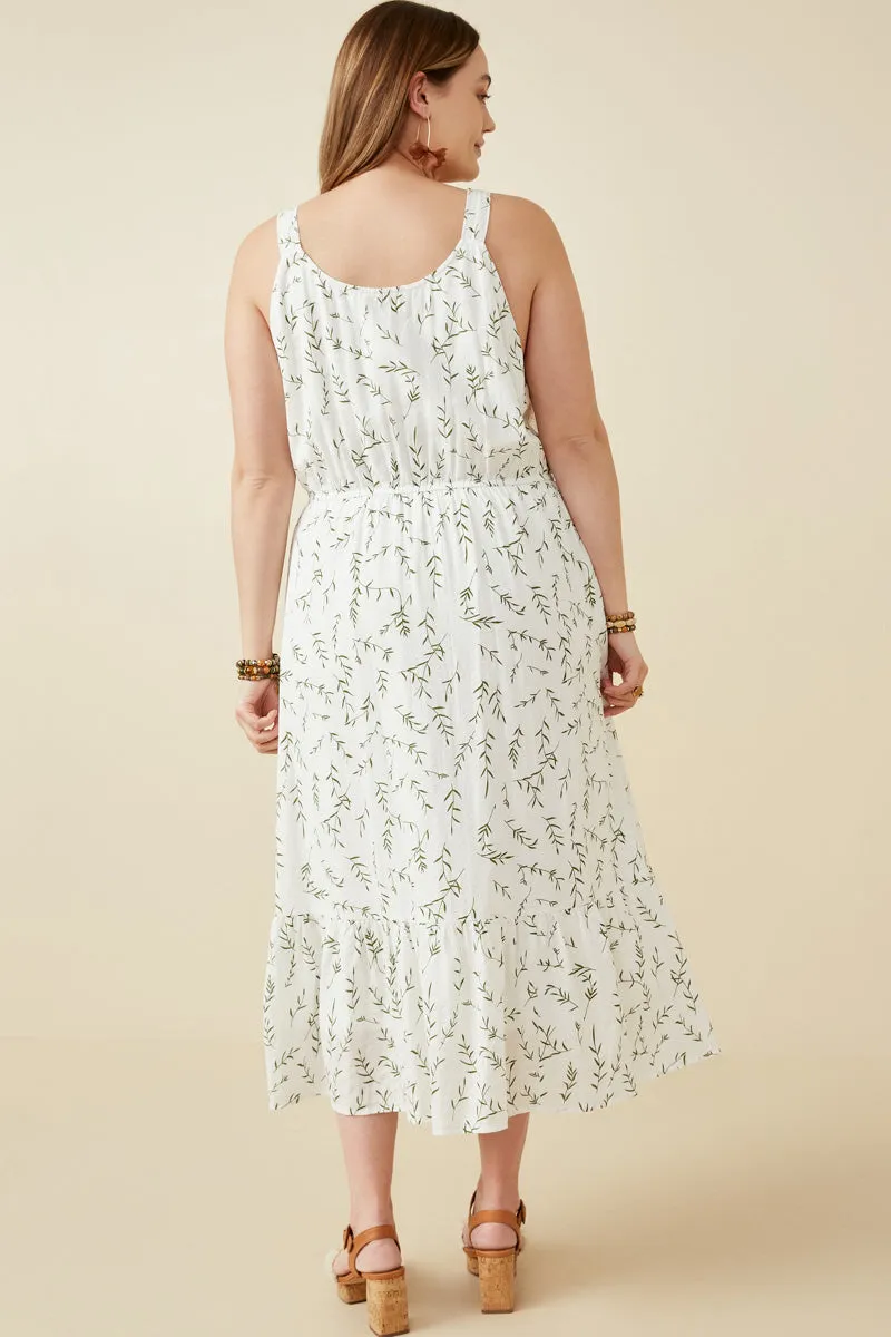 Womens Textured Tie Detail Botanical Print Dress sold by Hayden product image thumbnail 4