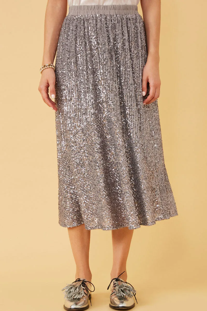 Womens Elastic Waist Sequined Midi Skirt sold by Hayden