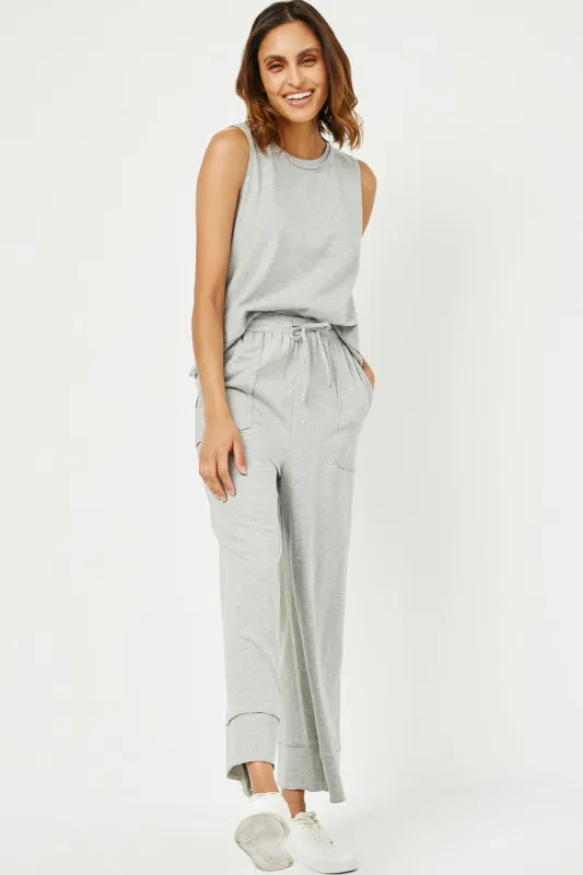 Womens Raw Edge Detail Split Hem Tank sold by Hayden