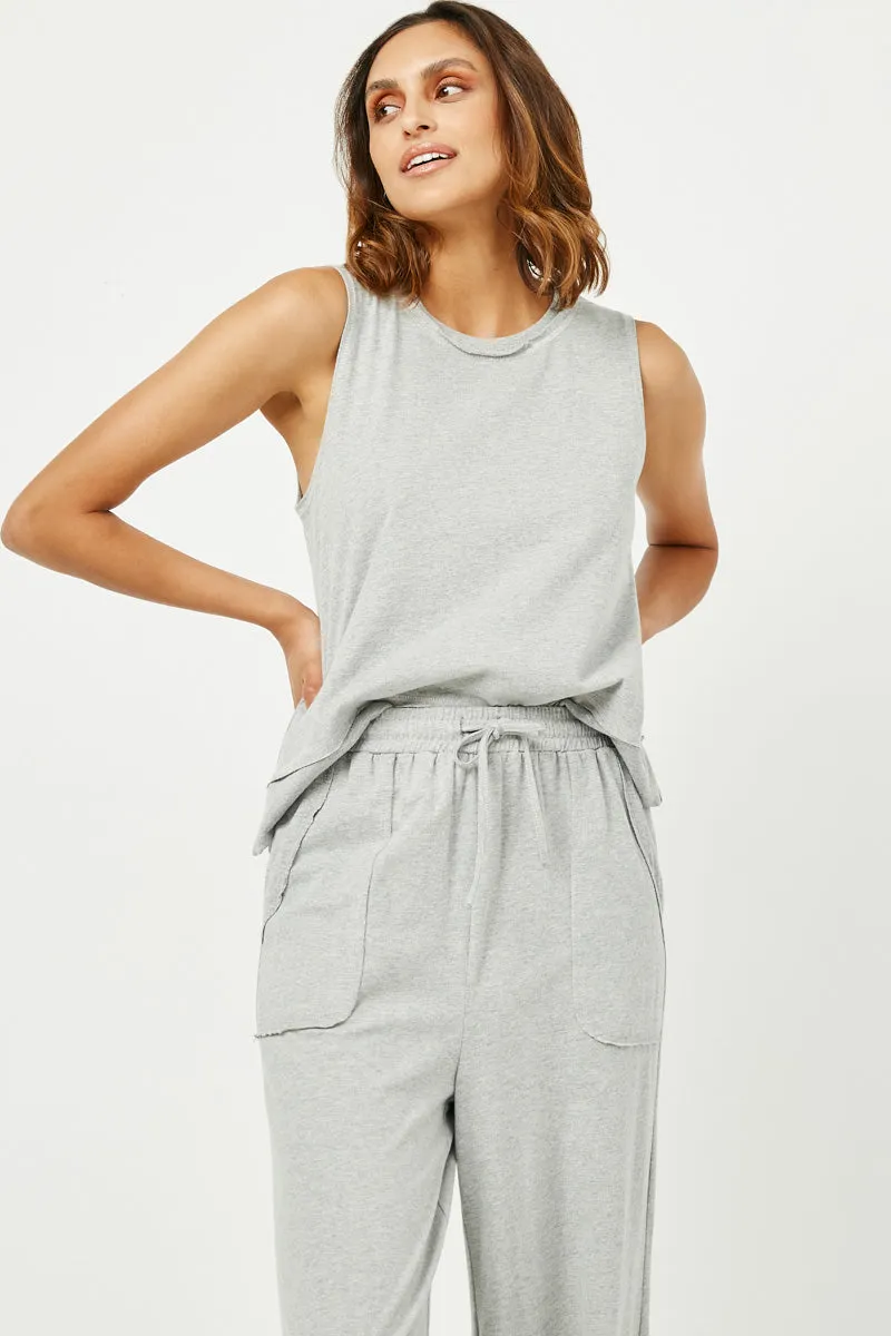 Womens Raw Edge Detail Split Hem Tank sold by Hayden product image thumbnail 3