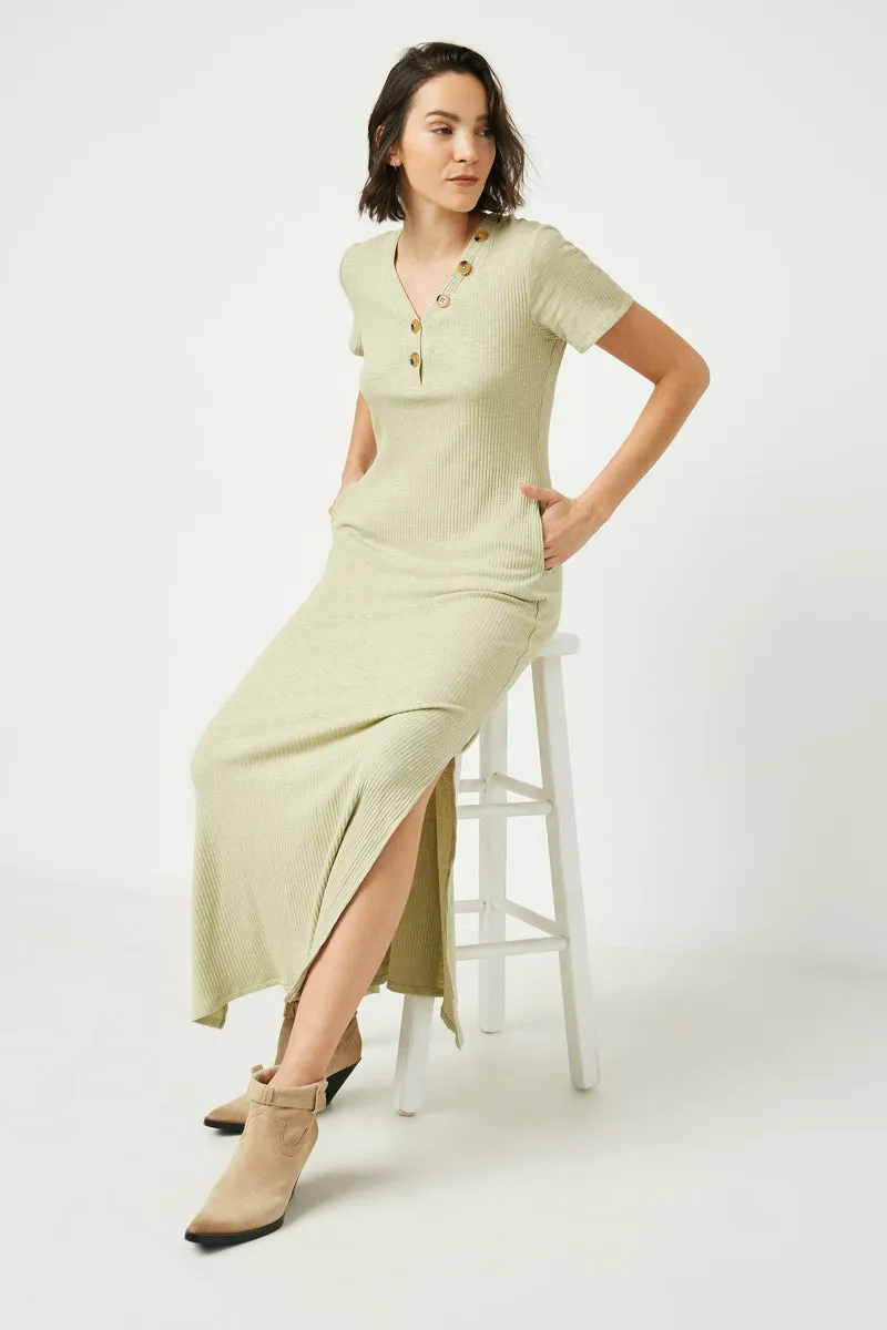 Womens Button Detail Ribbed Knit Maxi sold by Hayden product image thumbnail 4