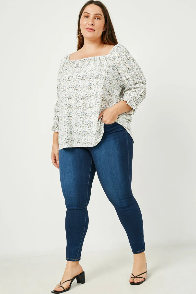 Womens Square Neck Cinched Sleeve Top sold by Hayden product image thumbnail 5