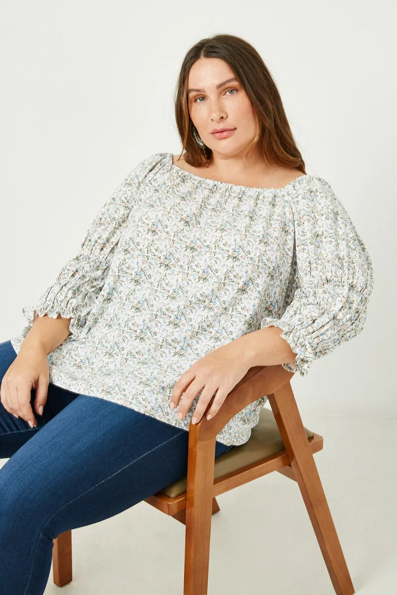 Womens Square Neck Cinched Sleeve Top sold by Hayden product image thumbnail 2