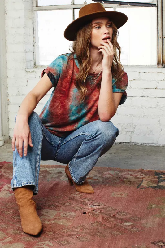 Womens Tie Dye Relaxed Tee sold by Hayden