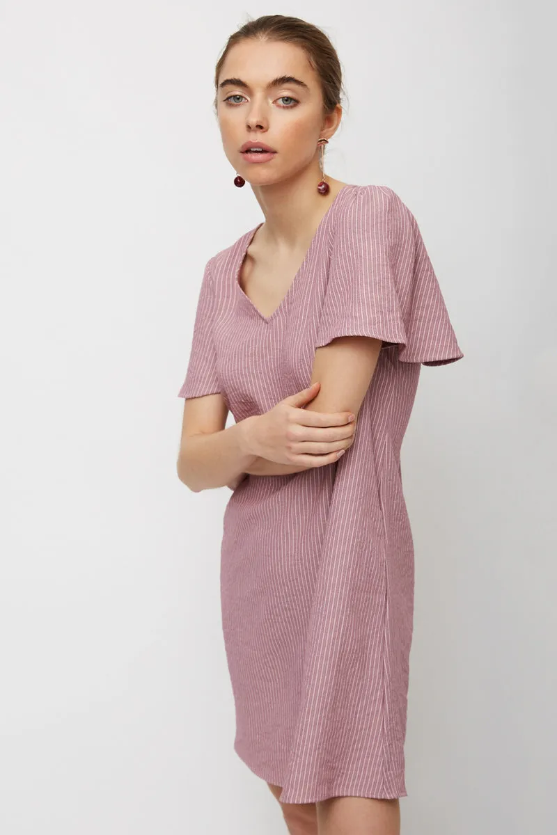 Pinstripe Button-Down Mini Dress sold by Hayden product image thumbnail 3