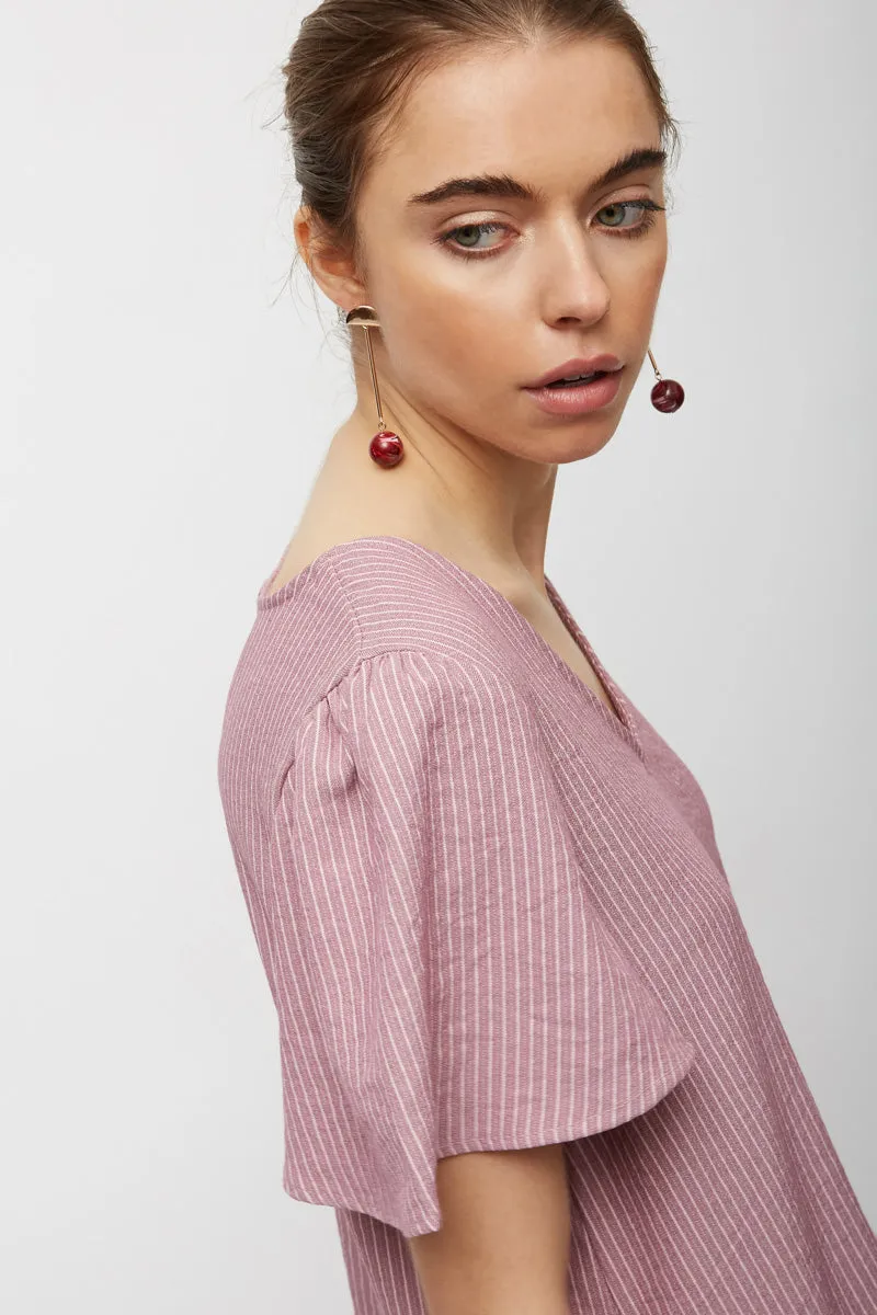 Pinstripe Button-Down Mini Dress sold by Hayden product image thumbnail 4