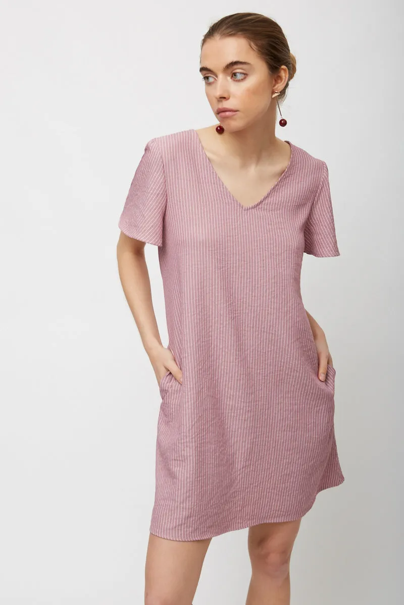 Pinstripe Button-Down Mini Dress sold by Hayden