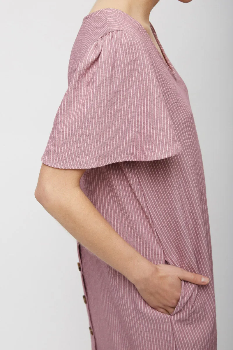 Pinstripe Button-Down Mini Dress sold by Hayden product image thumbnail 5