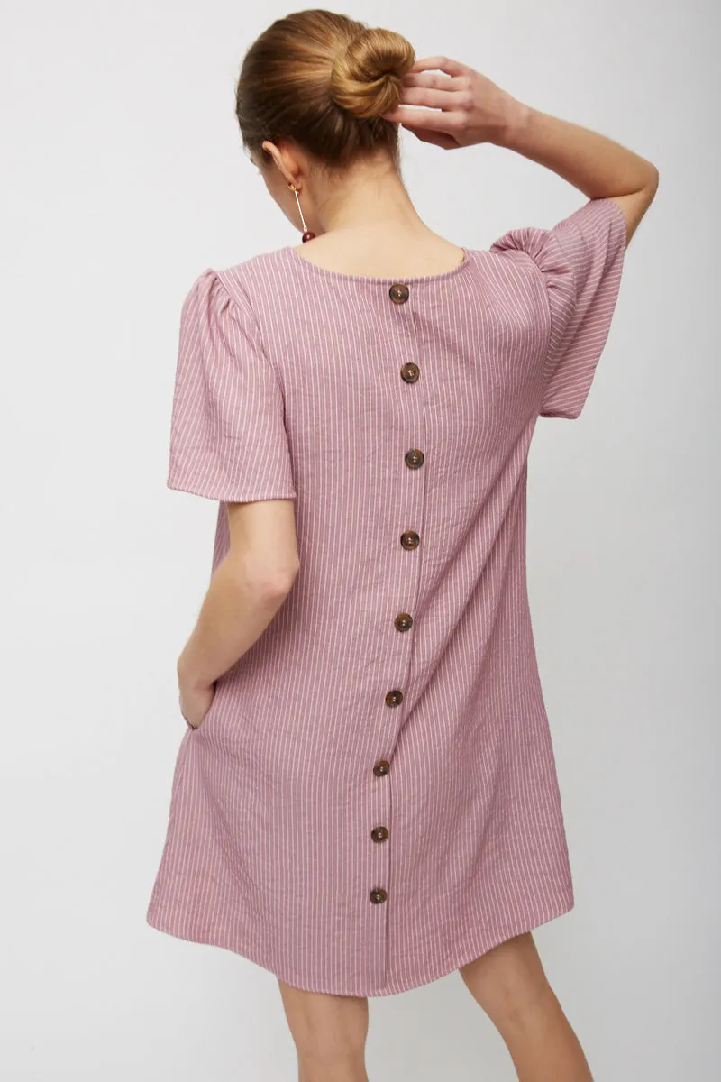Pinstripe Button-Down Mini Dress sold by Hayden product image thumbnail 2