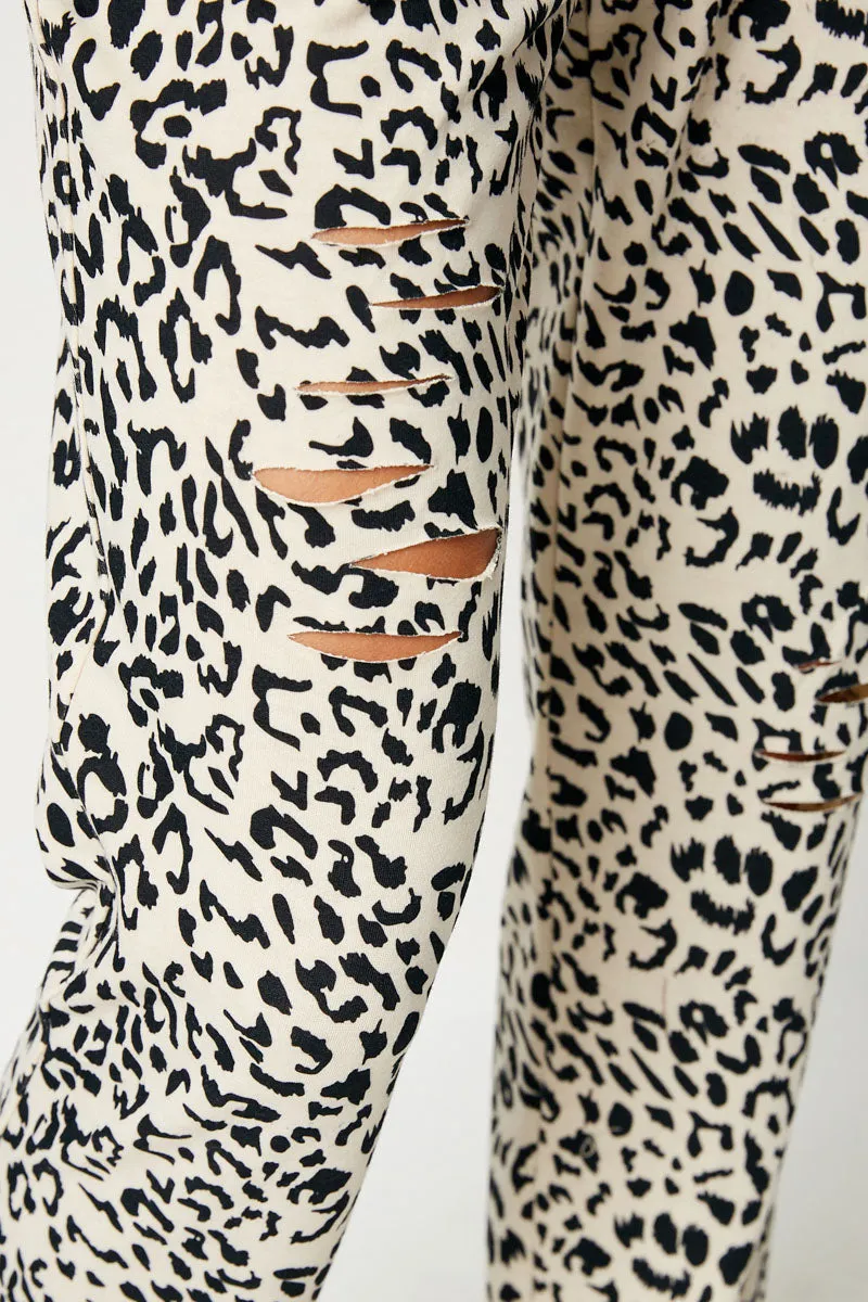 Womens Distressed Leopard Jogger sold by Hayden product image thumbnail 5