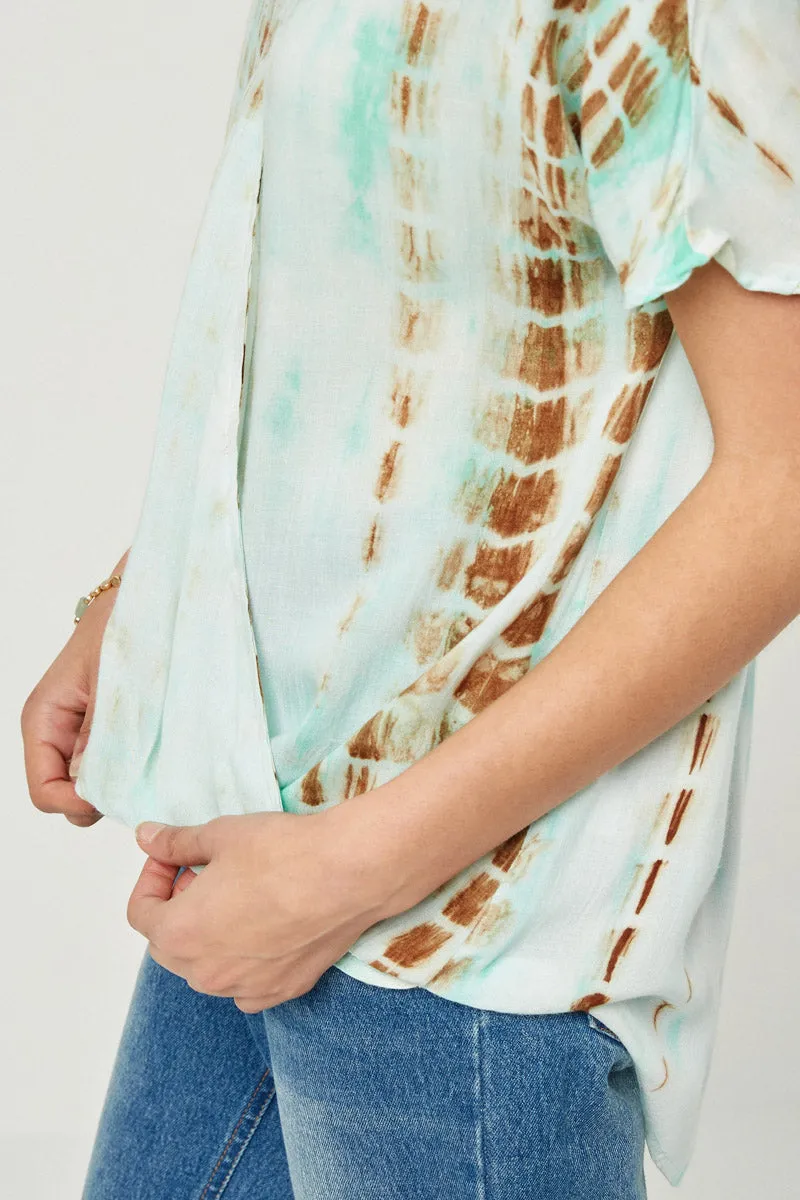Womens Tie-Dye Surplice Top sold by Hayden product image thumbnail 4
