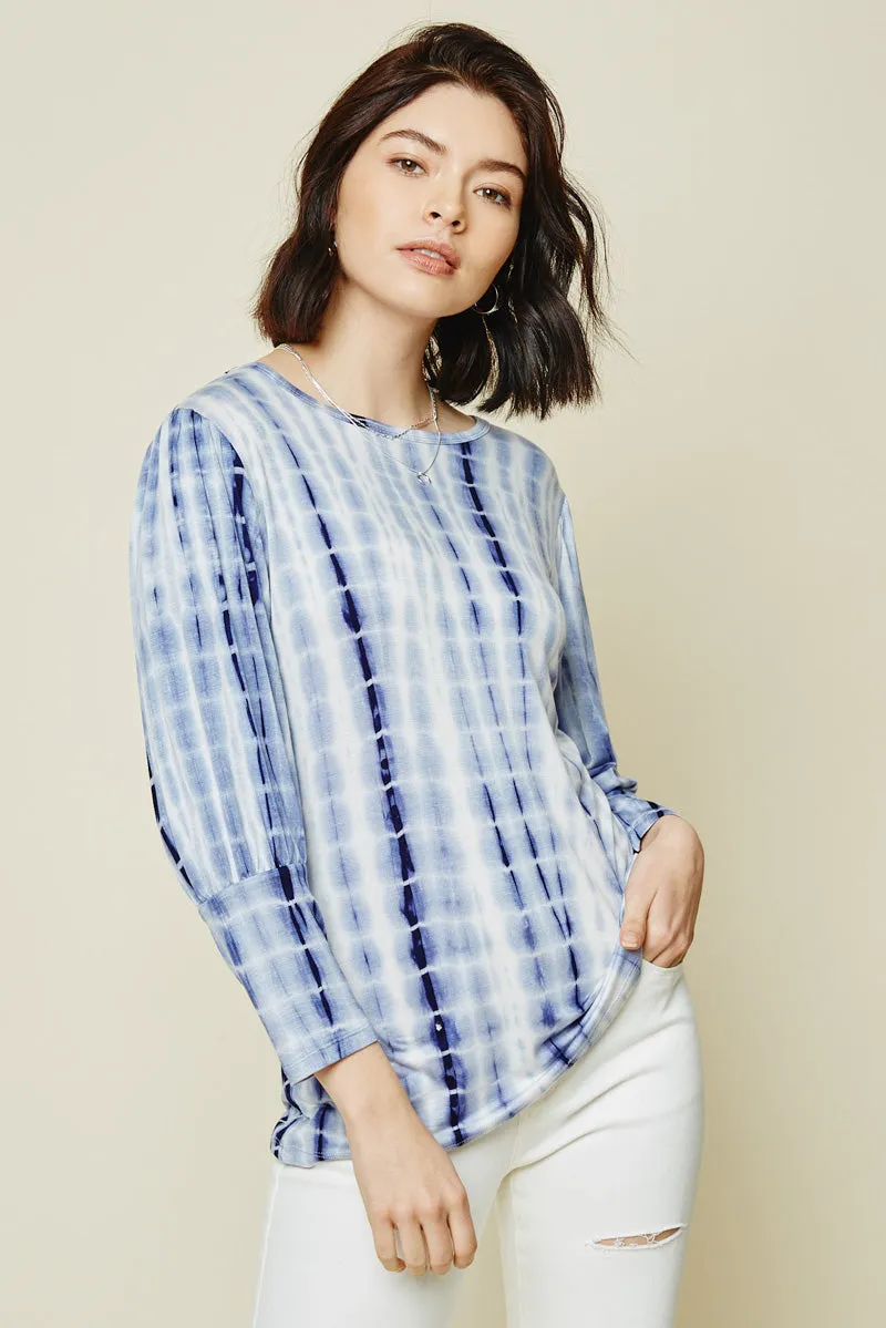 Womens Tie Dye Banded Cuff Top sold by Hayden