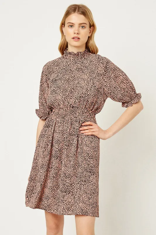 Womens Dotted Smock Neck Mini Dress sold by Hayden