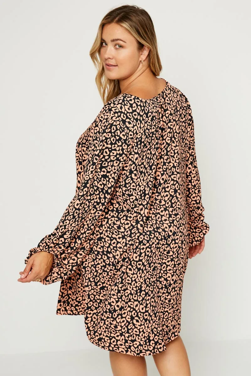 Womens Leopard Shift Dress sold by Hayden product image thumbnail 4