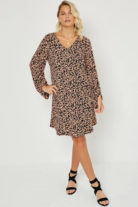Womens Leopard Shift Dress sold by Hayden