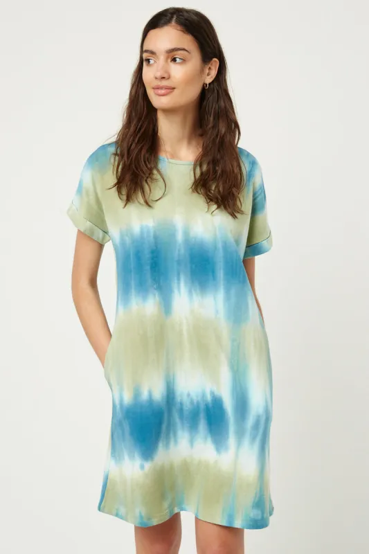 Womens Tie-Dye Sweatshirt Dress sold by Hayden