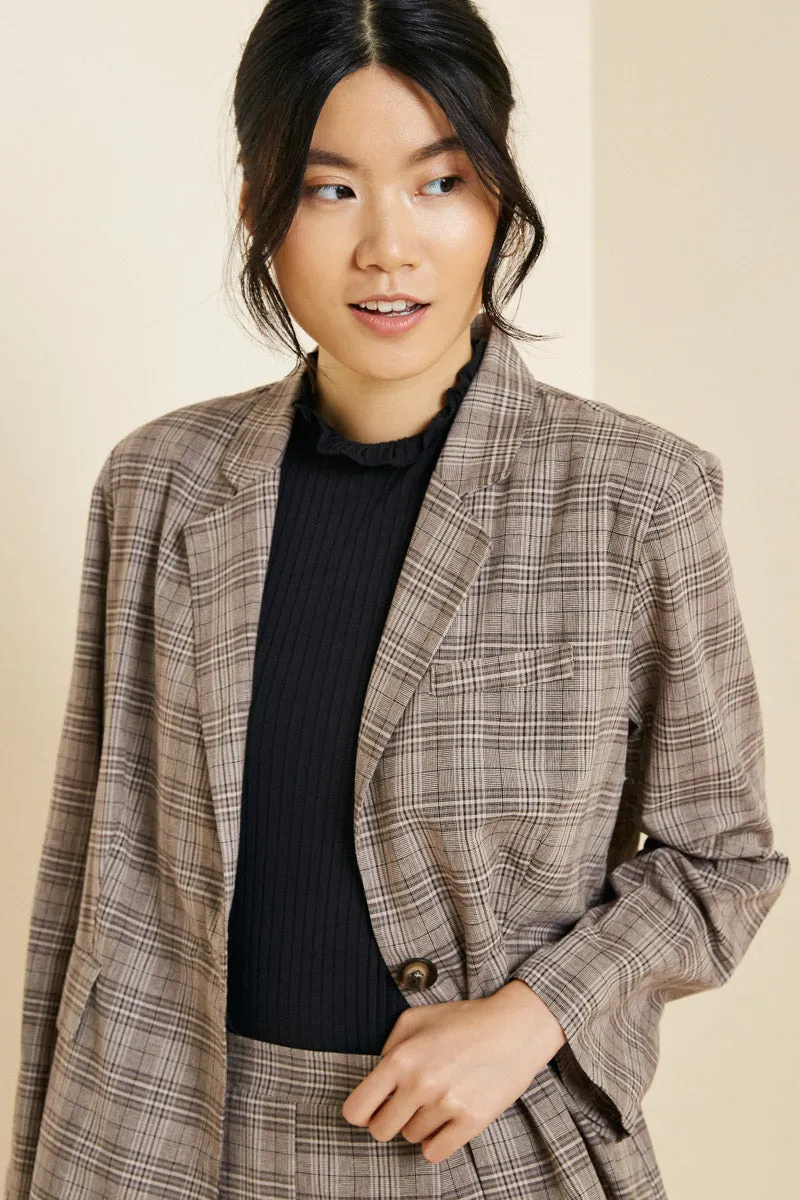 Womens Plaid Flap Pocket Blazer sold by Hayden product image thumbnail 5