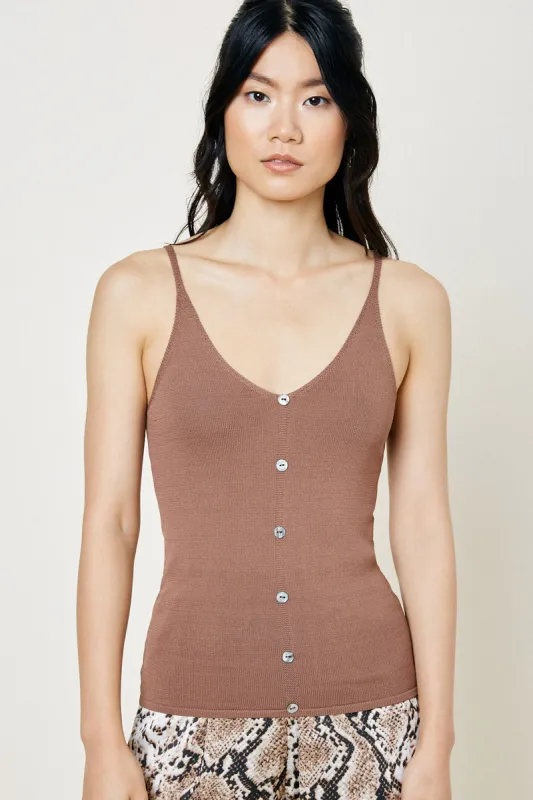 Womens Button-Down Knit Tank sold by Hayden