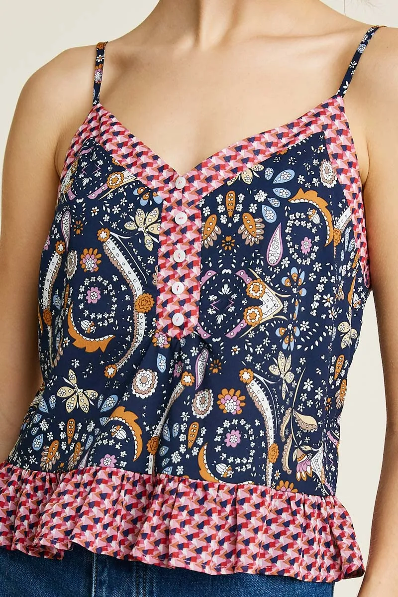 Womens Printed Ruffle Cami sold by Hayden product image thumbnail 5