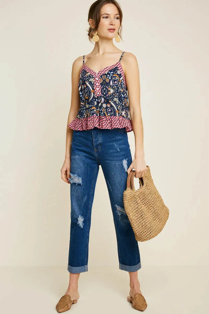 Womens Printed Ruffle Cami sold by Hayden product image thumbnail 3