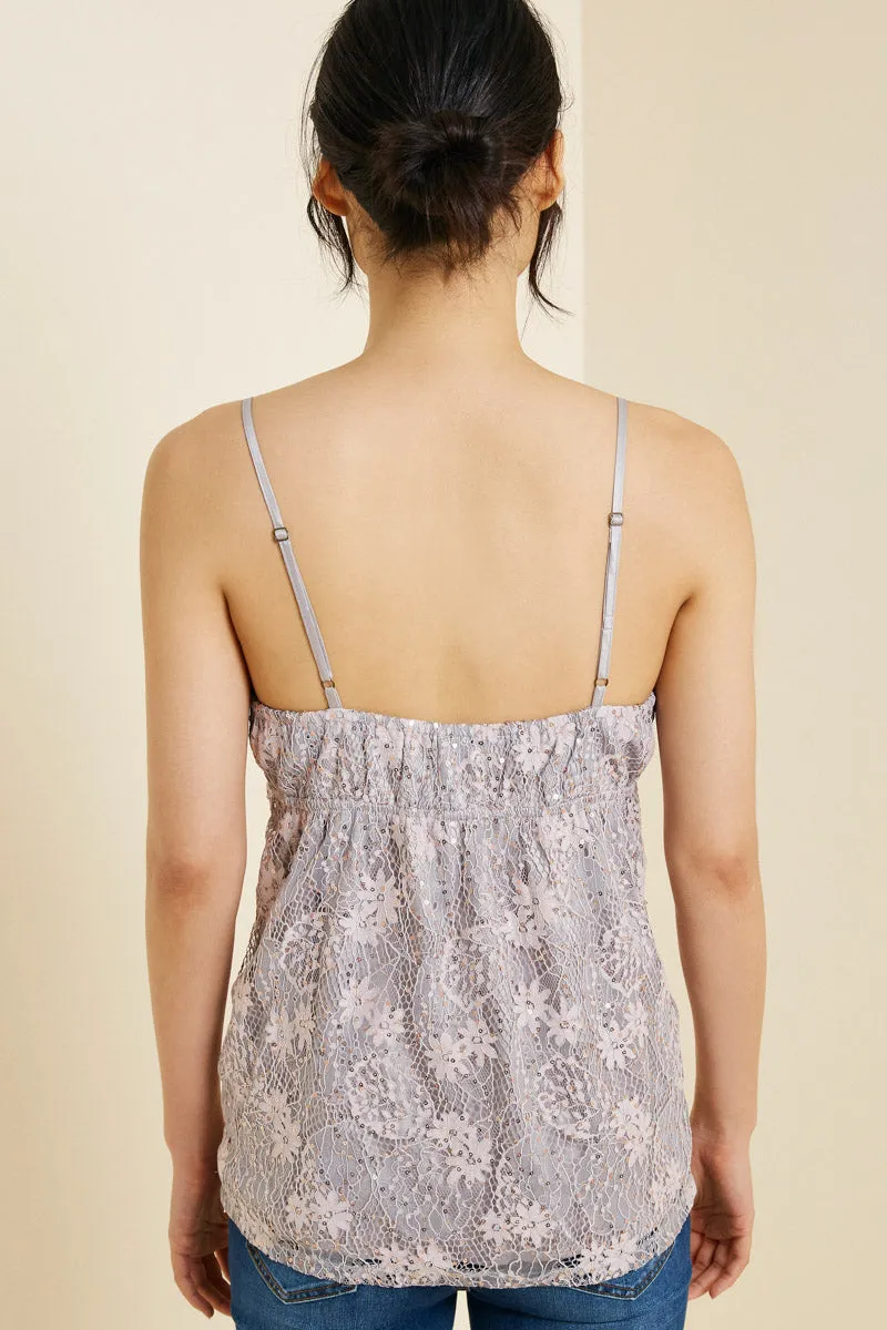 Womens Sequin Lace Cami sold by Hayden product image thumbnail 2