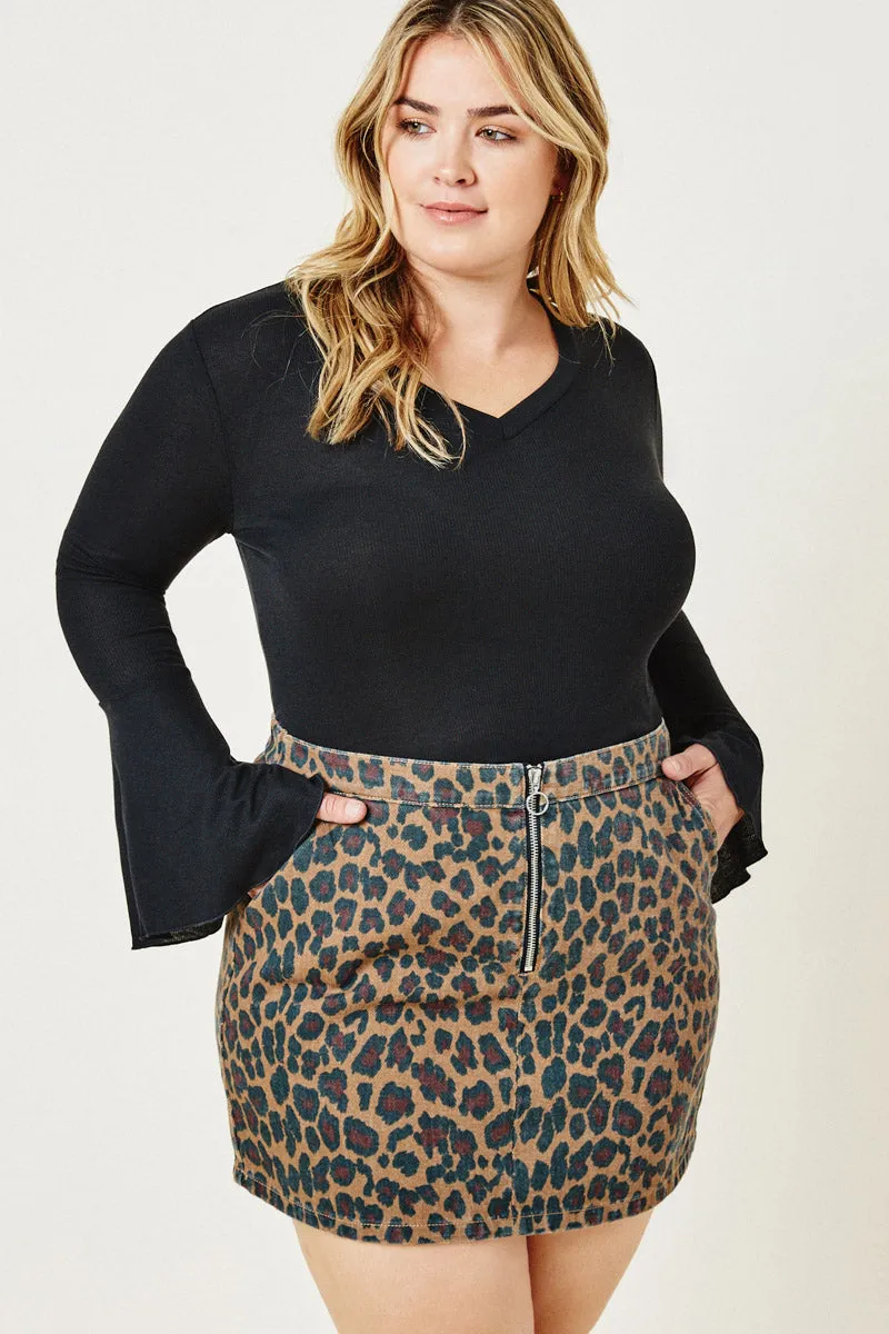 Womens V-Neck Bell Sleeve Sweater Top sold by Hayden product image thumbnail 2