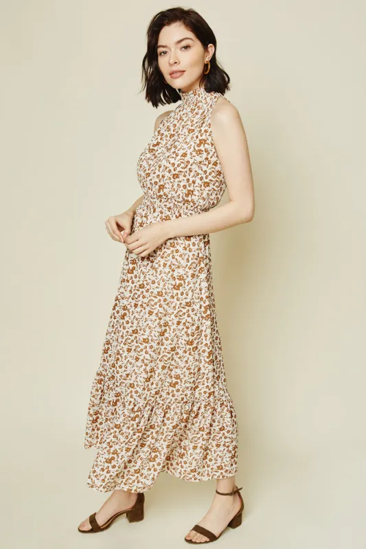 Womens Floral Smock Neck Maxi Dress sold by Hayden