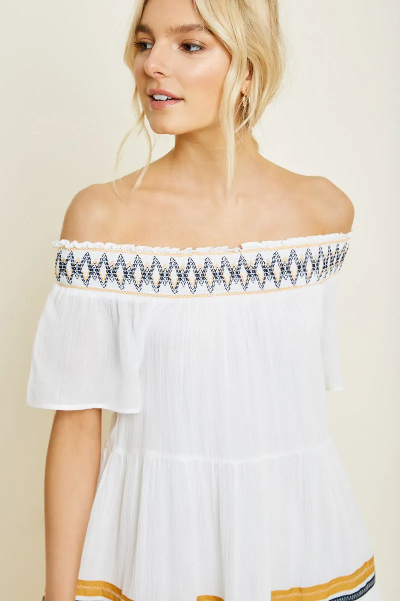 Womens Off-Shoulder Tiered Swing Dress sold by Hayden product image thumbnail 3