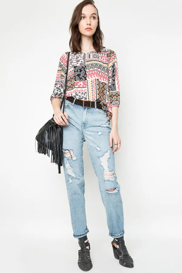 Womens Printed Tunic Blouse sold by Hayden product image thumbnail 3