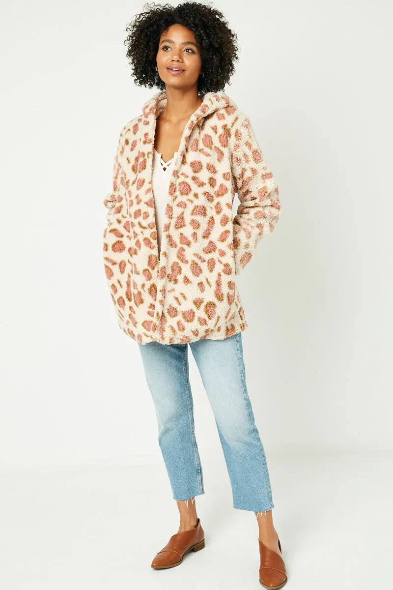 Womens Leopard Sherpa Jacket sold by Hayden product image thumbnail 4