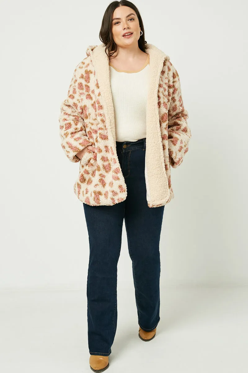 Womens Leopard Sherpa Jacket sold by Hayden product image thumbnail 5