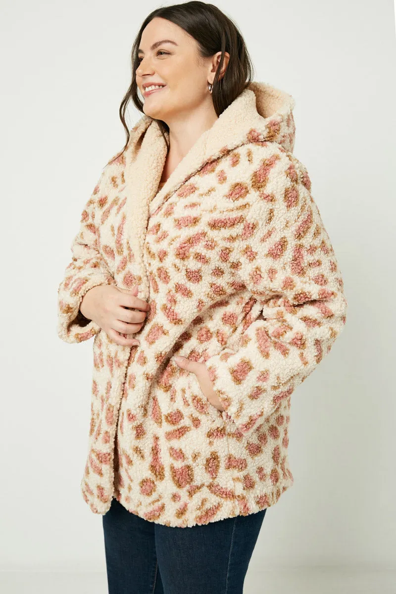 Womens Leopard Sherpa Jacket sold by Hayden product image thumbnail 2