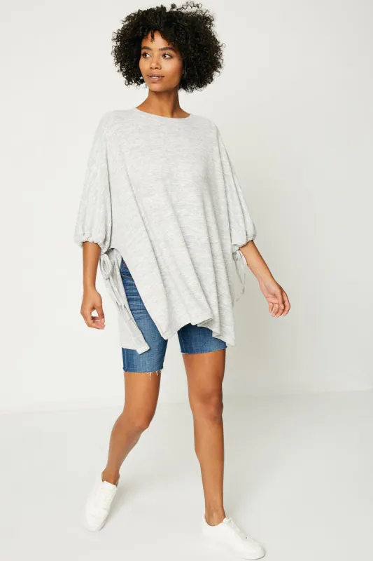 Womens Side Tie Knit Poncho Top sold by Hayden