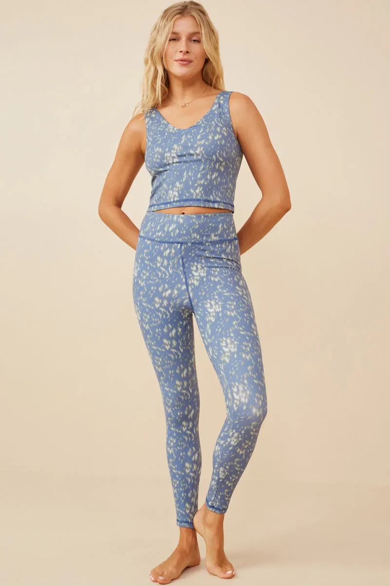 Womens Brushstroke Print Active Leggings sold by Hayden product image thumbnail 5