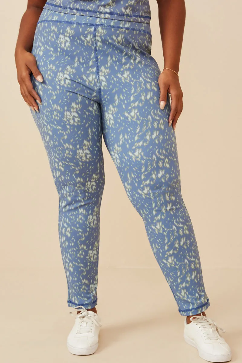 Womens Brushstroke Print Active Leggings sold by Hayden product image thumbnail 2