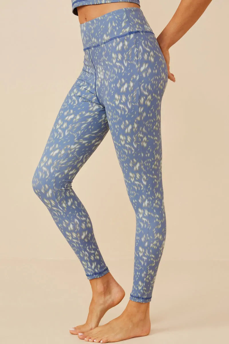 Womens Brushstroke Print Active Leggings sold by Hayden product image thumbnail 3