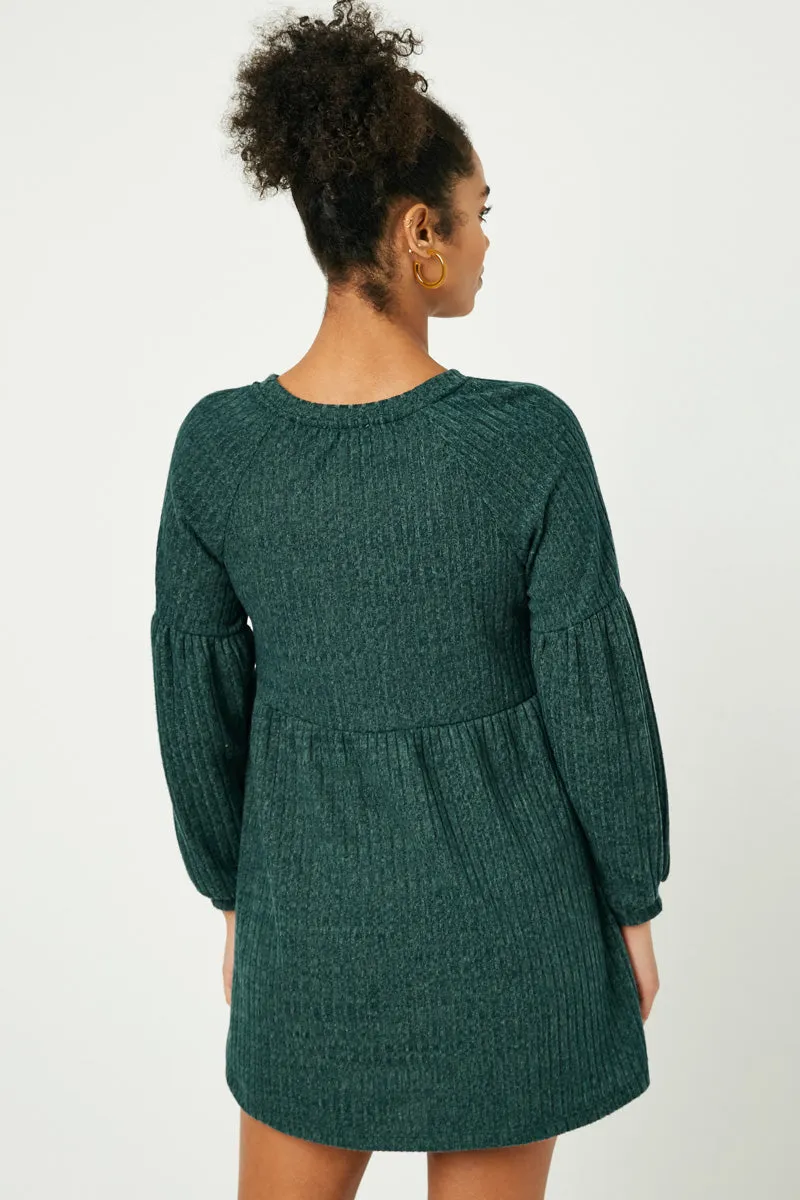 Womens Ribbed Raglan Long Sleeve Mini Dress sold by Hayden product image thumbnail 3