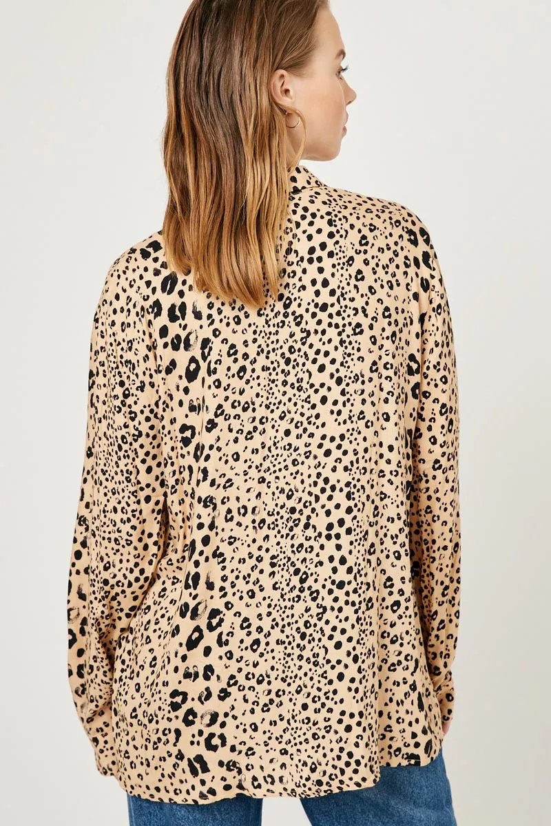 Womens Leopard Button-Down Shirt sold by Hayden product image thumbnail 2