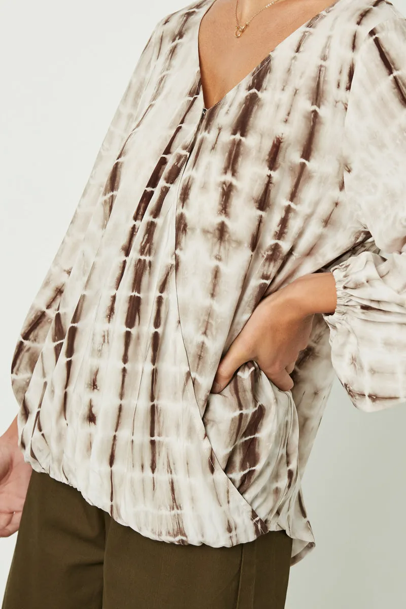 Womens Tie Dye Surplice Top sold by Hayden product image thumbnail 3