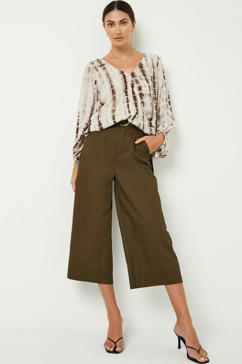 Womens Tie Dye Surplice Top sold by Hayden