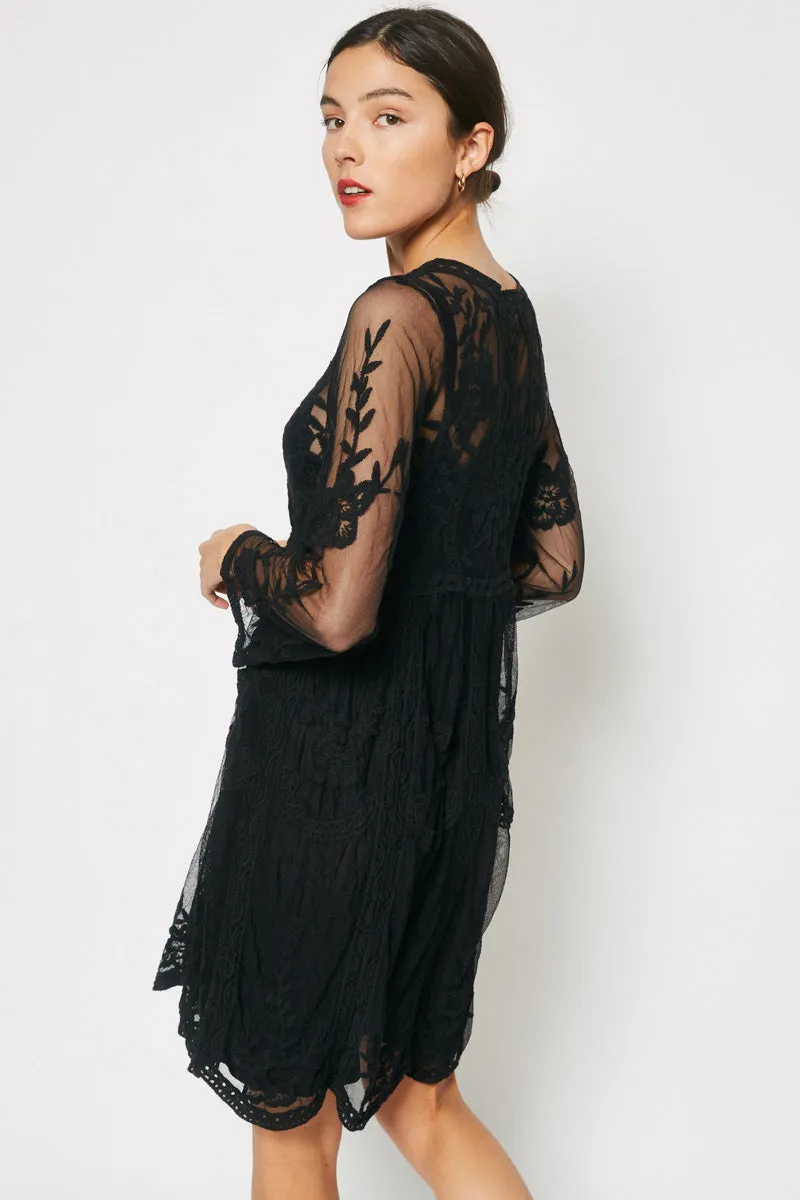 Womens Sheer Lace Dress sold by Hayden product image thumbnail 2