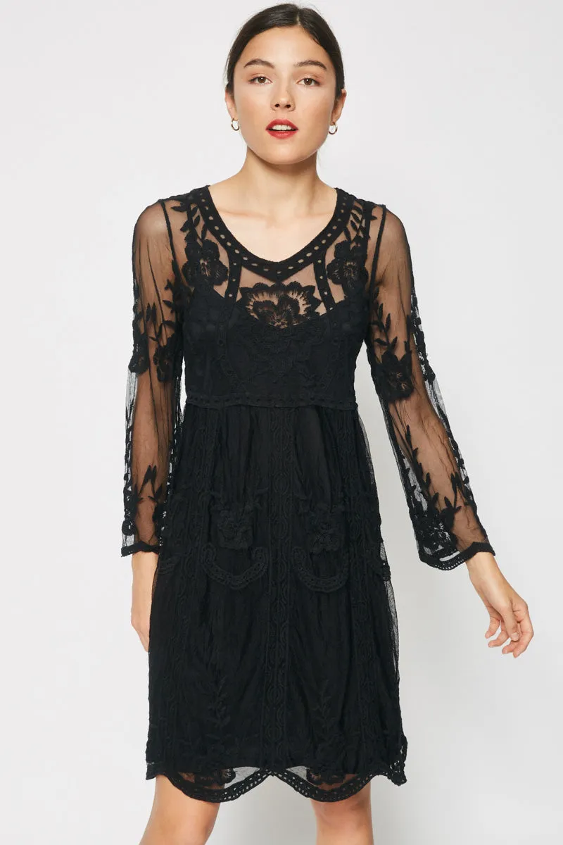 Womens Sheer Lace Dress sold by Hayden product image thumbnail 3