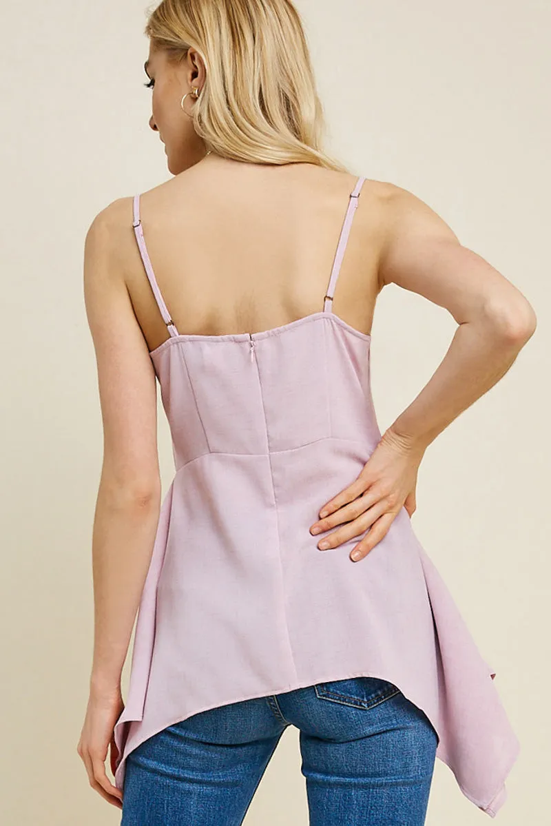 Womens Flowing Ruched Tie-Front Tank sold by Hayden product image thumbnail 2