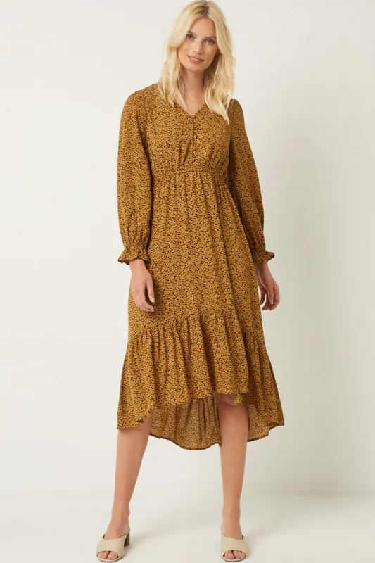 Womens Printed Button Down Maxi Dress sold by Hayden