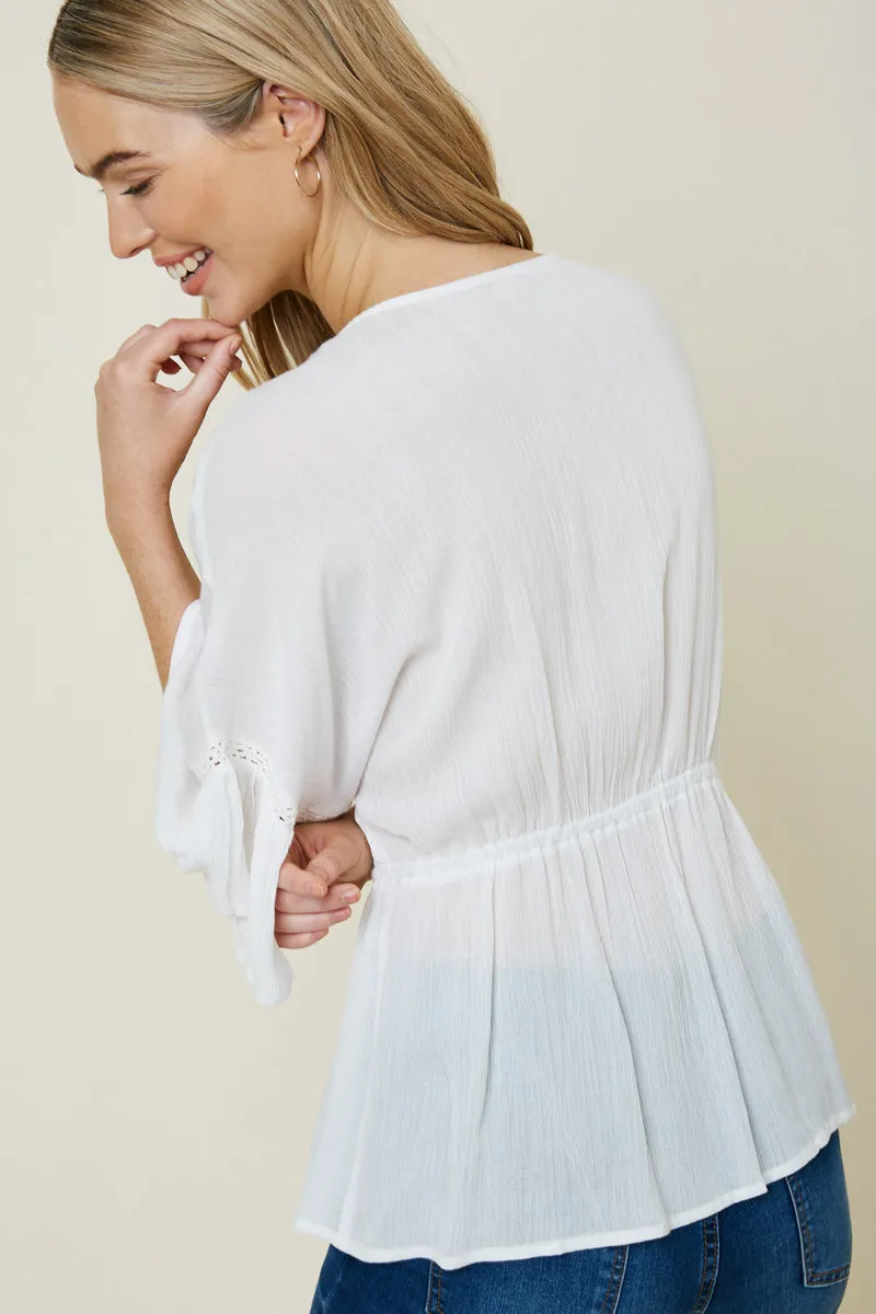 Womens Floral Embroidered Lace Top sold by Hayden product image thumbnail 2