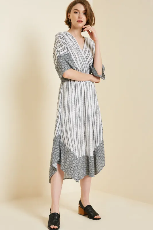 Womens Printed Surplice Midi Dress made by Hayden